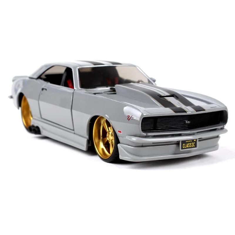 Высокое моделирование 1:24 1968 Chevrolet Camaro Z28 металлический сплав модель автомобиля, коллекция и подарок Ретро модель автомобиля украшения