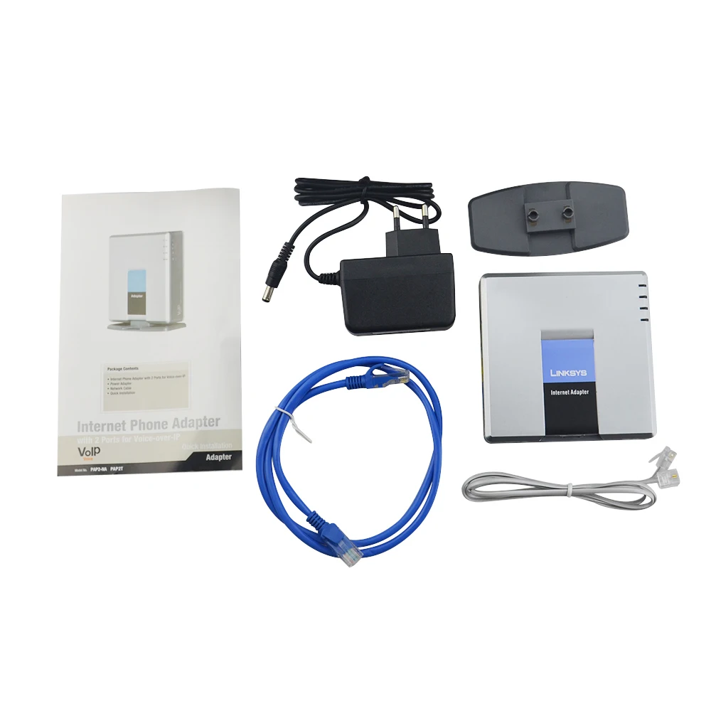 Разблокированный телефон LINKSYS PAP2T NA VOIP речевой адаптер с 2 FXS SIP порты VoIP more advance