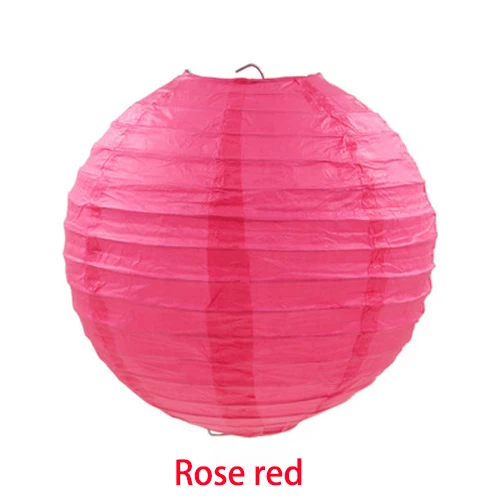 8 дюймов 20 см бумажный подвесной фонарь фестиваль фонарь Складной Свадебный день рождения комнаты потолочные подвески diy украшения дома - Цвет: Rose red