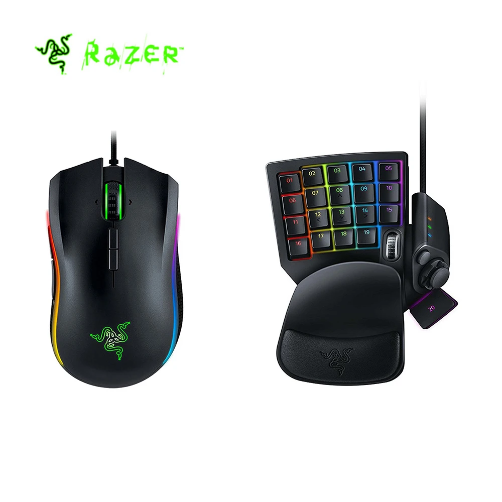 

Razer Tartarus V2 Chroma Mecha-Membrane Wired Gaming Keypad +Razer Mamba Tournament Edition Wired Gaming Mouse 16000 DPI set