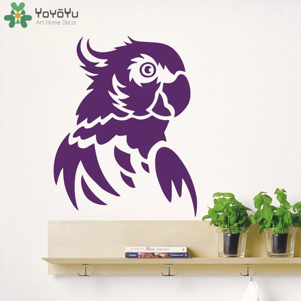

Wild Animal Wall Decal Parrot Wall Sticker For Kids Room Interior Design Removable Livingroom Decor Nursery Interior Mural SY420