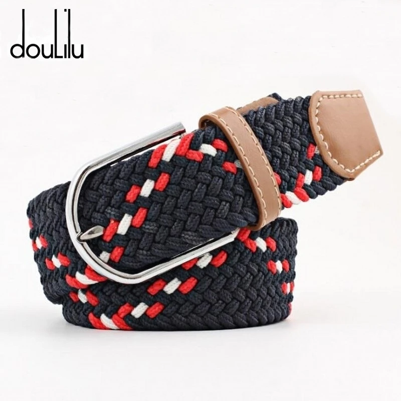 Fashion Colour Men Women Casual Knitted Pin Buckle Designer Vintage