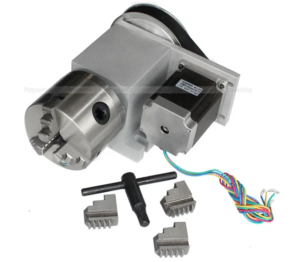 Buy 80mm 3 jaw Chuck Nema23 Stepper Motor Kit for CNC