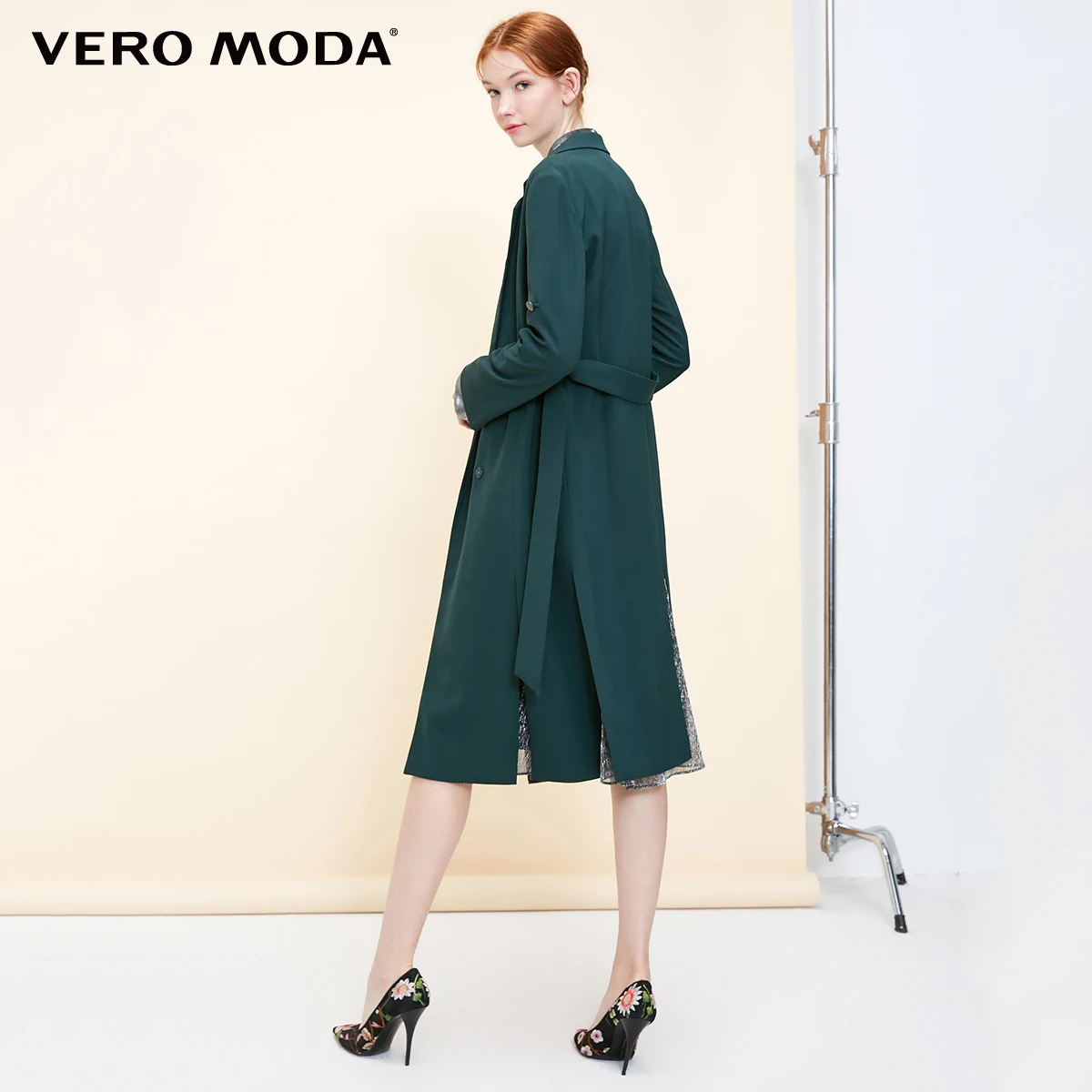 Vero Moda женское приталенное пальто с разрезом на одной пуговице | 318421503