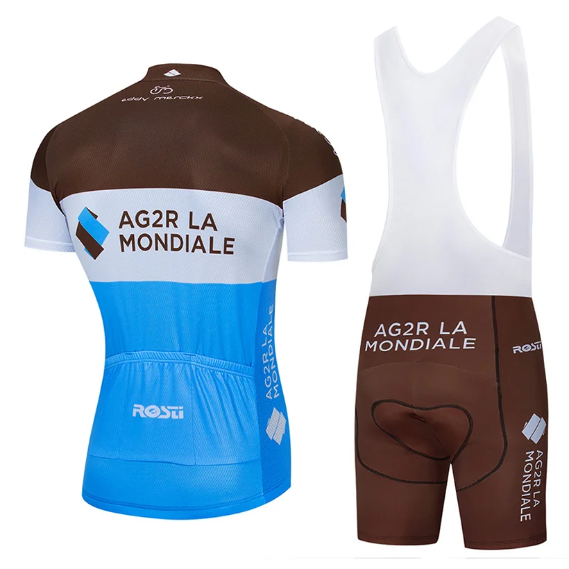 2019 فريق AG2R الدراجات جيرسي 9D هلام سراويل البيك القصيرة دعوى MTB روبا Ciclismo رجل الصيف ركوب الدراجات مايوه في culotte الملابس