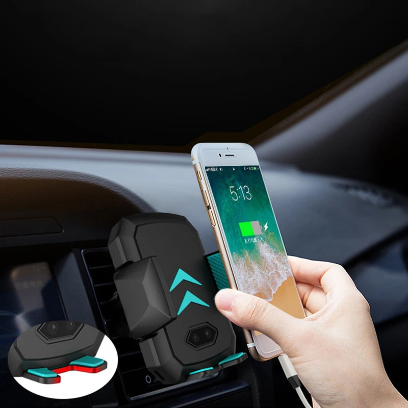 

automatic induction qi wireless charger for iphone samsung xiaomi fast wireless charging car charger car air vent phone holder
