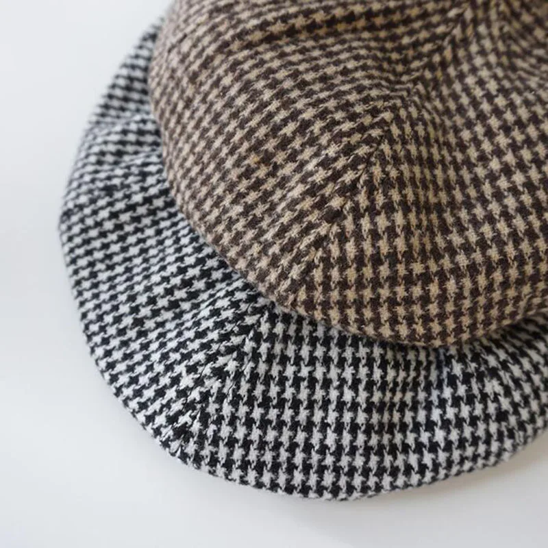 Плоская Шерстяная кепка в винтажном стиле, шляпа из шерсти, твидовая кепка газетчика для мужчин и женщин, Классическая Ретро шляпа с мягкой подкладкой, Кепка с клапаном, кепка газетчика