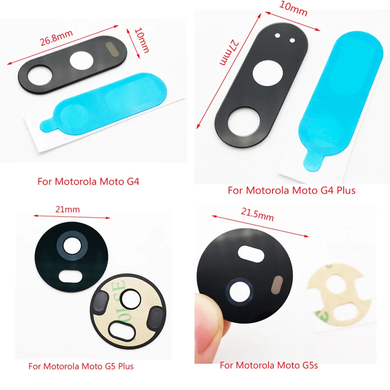 

10 Pcs/Lot, Original New Rear Camera Glass Lens with sticker For Motorola Moto G4 E4 Plus G5 G5s Z Z2 Play G6 Plus