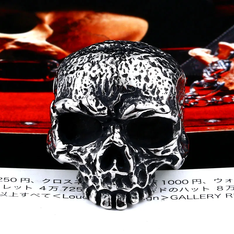 Beier new store 316L Stainless Steel ring high quality skull Punk men fashion Jewelry LLBR8-473R US size