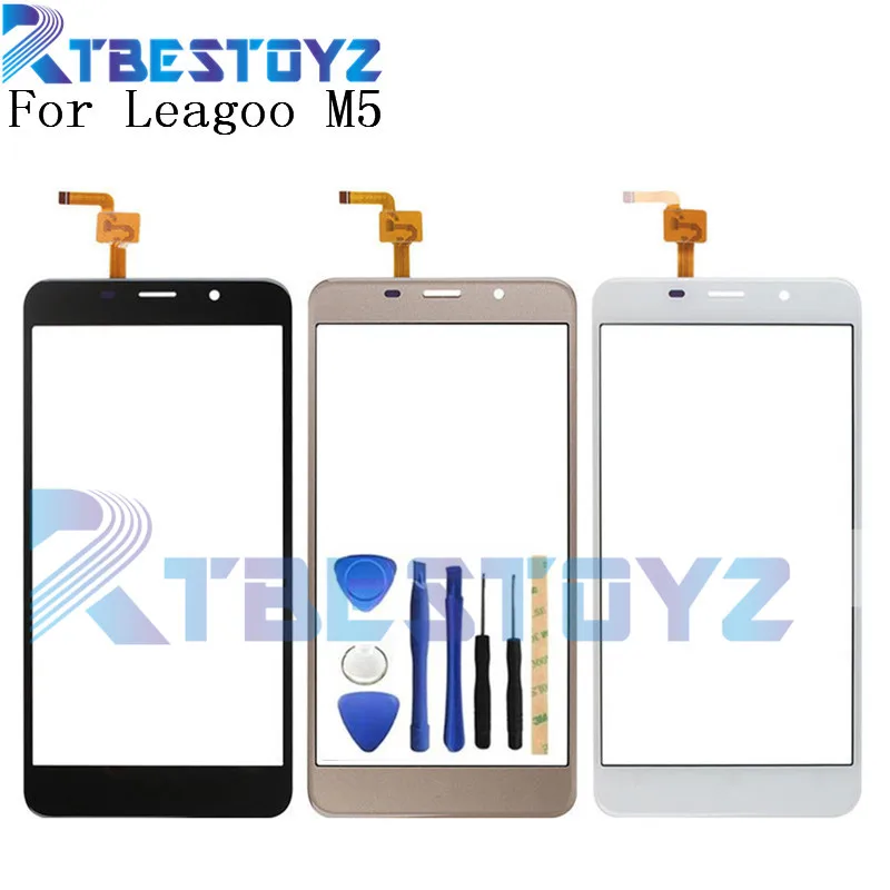 

RTBESTOYZ 5.0'' Touch Panel For Leagoo M5 Touch Screen Digitizer Panel Repair Parts Touchscreen Front Glass Lens Sensor
