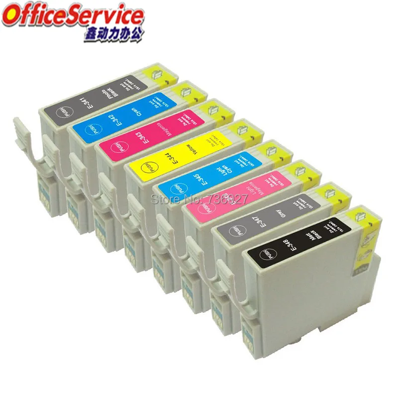 T0341 T0342 T0343 T0344 T0345 T0346 T0347 T0348 Ink Cartridges  Compatible For Epson Stylus Photo 2100 2200 inkjet printer