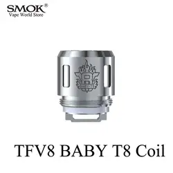 Электронная сигарета ядер smok TFV8 маленьких T8 катушки чужой G150 G320 G-priv Al85 GX2/4 T- priv stick V8 большой ребенок Core 5 шт./лот S001