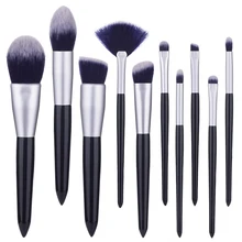 10pcs/set Dark blue makeup brushes set for cosmetic foundation powder blush eyeshadow kabuki blending make up brush beauty tool 10pcs/set Dark blue makeup brushes set for cosmetic foundation powder blush eyeshadow kabuki blending make up brush beauty tool