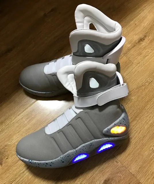 Cosplay Laarzen Terug Naar De Toekomst Led Licht Schoenen Air Mag Stijl  Eigendom Usa Mode Hoge Laarzen Usb Lading - AliExpress Schoenen