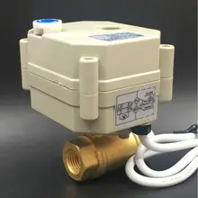 TF10-B2-B BSP/NPT 3/8 ''Электрический металла редукционный клапан DC5V 2/3/5/7 провода 2-Way Латунь DN10 моторизованный шаровой клапан с ручным ce ip67