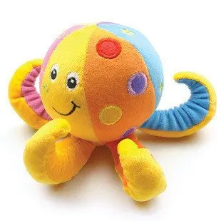 Candice Guo Hot Sale Super Cute Baby Toy Colorful Octopus Shape