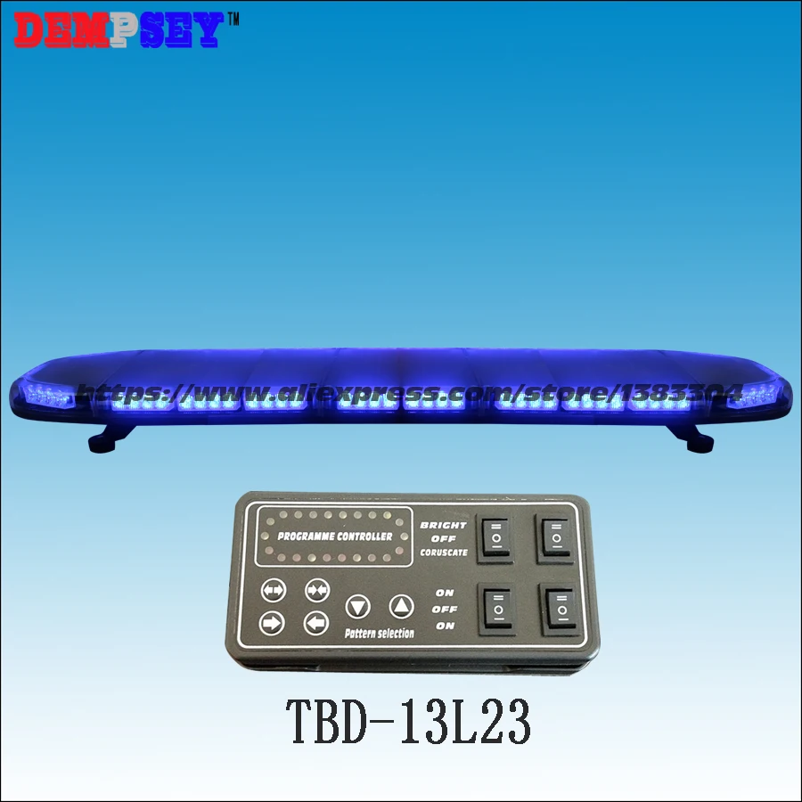 TBD-13L23 высокое качество светодиодный супер яркий синий свет, скорая помощь/Полиция аварийный 49''Flash стробоскоп предупреждение световой бар
