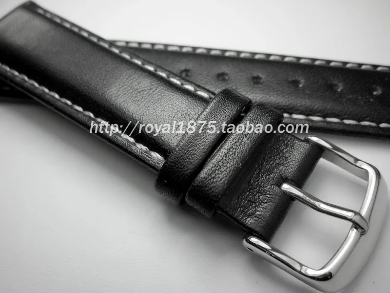 

18 19 20 21 22 mm soft new design Upscale Handmade Italy Leather black Replacement Wrist Watch Band Strap Belt for Brand Watch