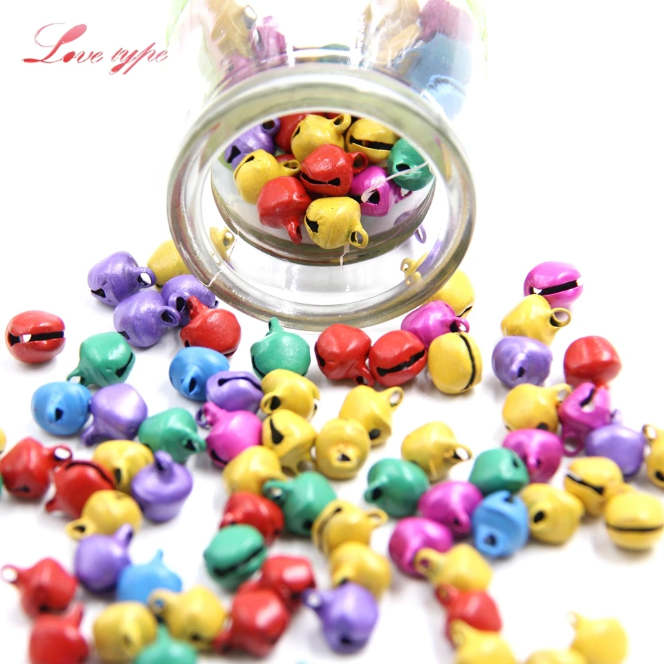 

100PCS Mix Jingle Bells Iron Loose Beads Sounds Bells Kids Toys Festival Decoration/Christmas Decorations/DIY Crafts Accessories