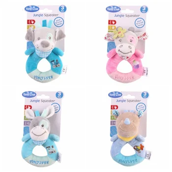 

Kids Animal Soft Plush Rattles Baby Hand Bells Educational Doll Cute Cartoon Animal Plush Toys Gift C