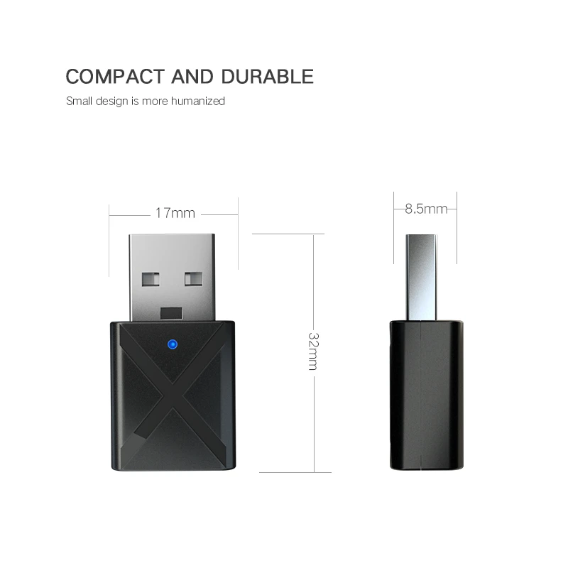 Портативный 2 в 1 Bluetooth 5.0USB адаптер приемник передатчик Мини беспроводной аудио адаптер для компьютера ноутбука домашняя стереосистема