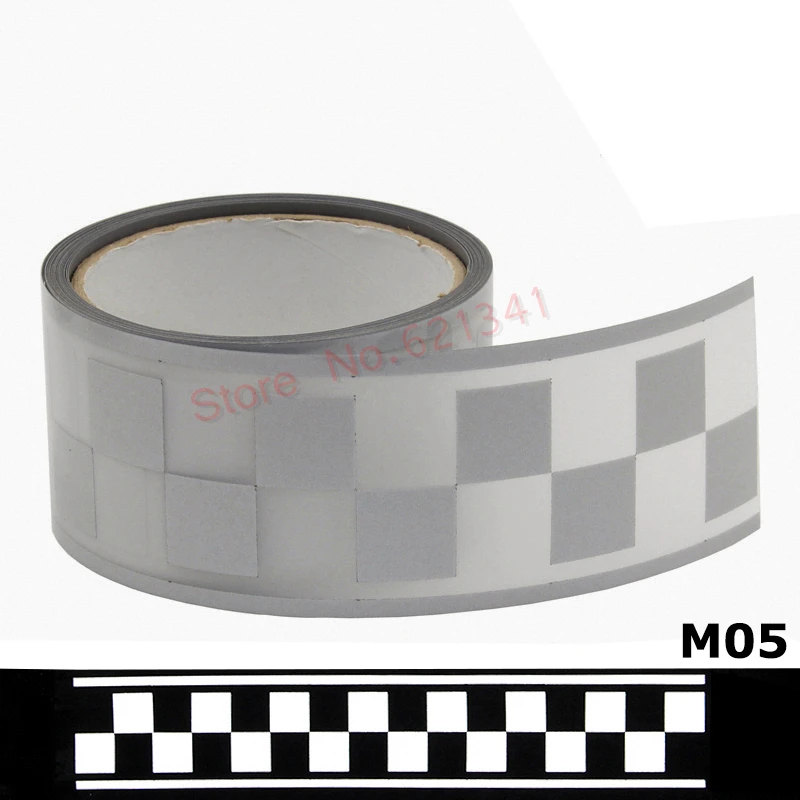 

50mm ( 2" ) DIY Silver Reflective Safety Warning Tape Fabric Heat Transfer Vinyl Film Iron On For Clothes Pants Bag M05