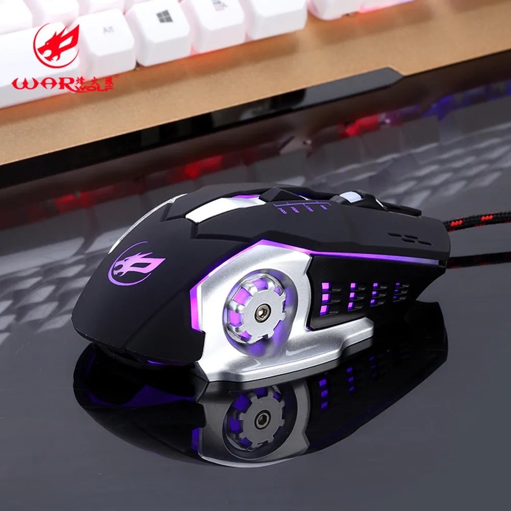 Светодиодный Светодиодный 3200 dpi 6 кнопок Проводной макро определение ...