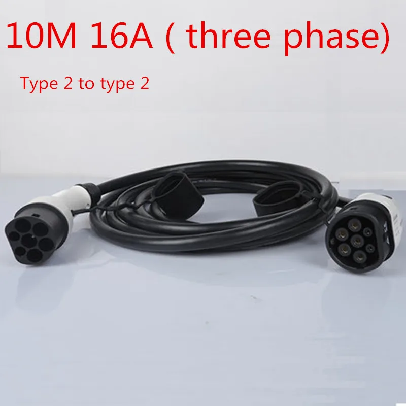 

16A 10M Three Phase IEC62196-2 Mennekes Type 2 To Type 2 Female Male EV Connector for Electric Vehicle Charging Station EV Plug