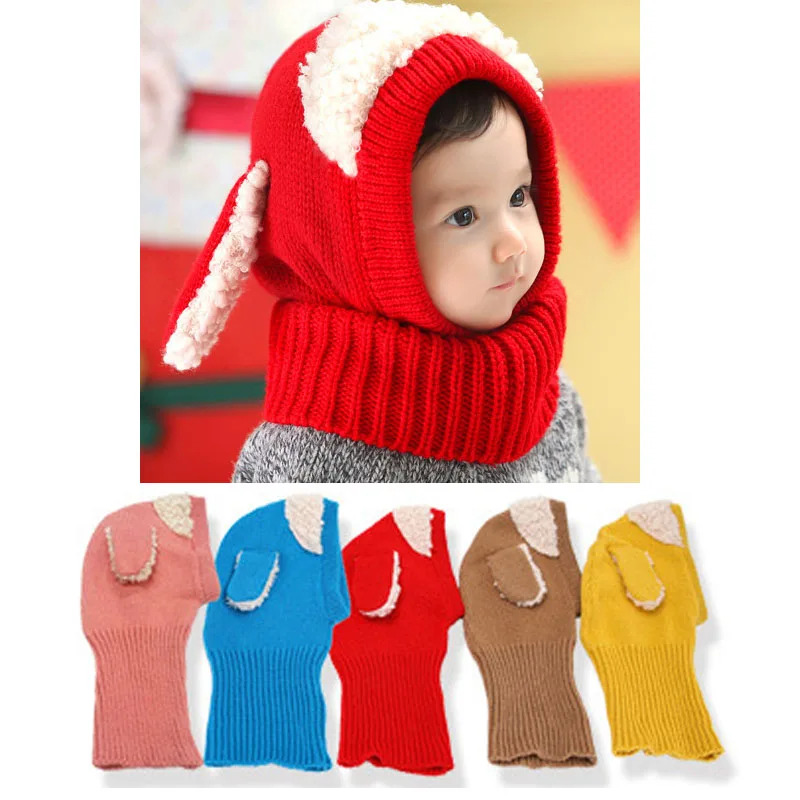 Baby Winter Hat 1 Pc Scarf Hat Cute Kids Girls Boy Winter Warm Hooded