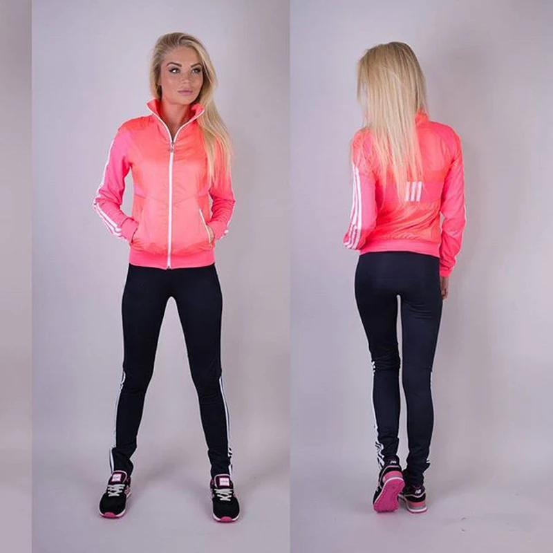 New 2015 Autumn Casual sports suit women tracksuits 2 piece women's sets High Quality sport suit