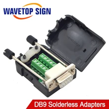 Последовательный порт DB9 Solderless Head Plug 9Pin к клеммному блоку RS232 разъем COM порт Мужская головка без припоя параллельный