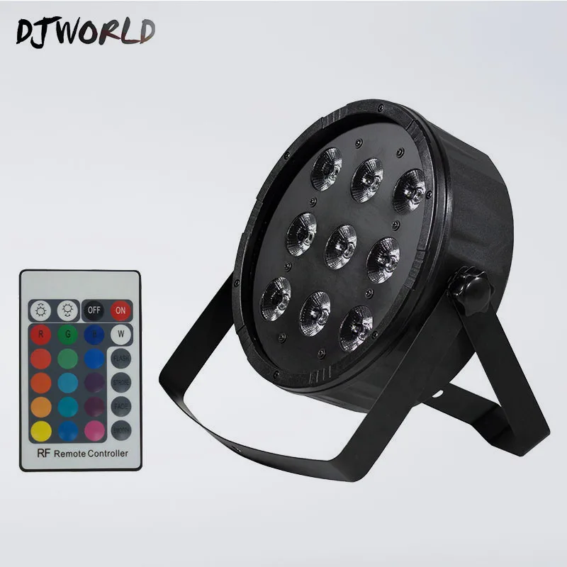 

Good Design Wireless Remote Control LED Flat Par 9x12W RGBW DMX512 Stage Effect Lighting Professional For Home Party DJ