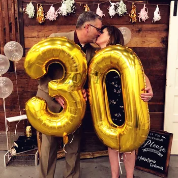

40Inch Giant Number Foil Balloons Large Helium rose gold silver pink blue Digit ballon Wedding Birthday Party Souvenirs
