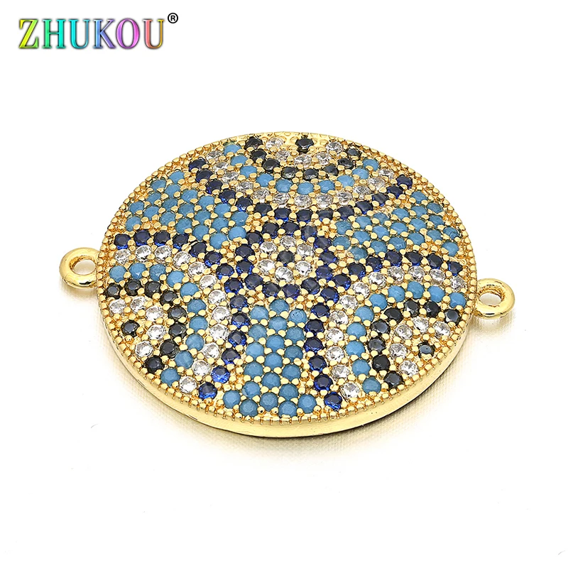 

23mm Round Circle Connectors Rainbow Color Charms Connectors DIY Jewelry Bracelet Necklace Making, Model: VS75