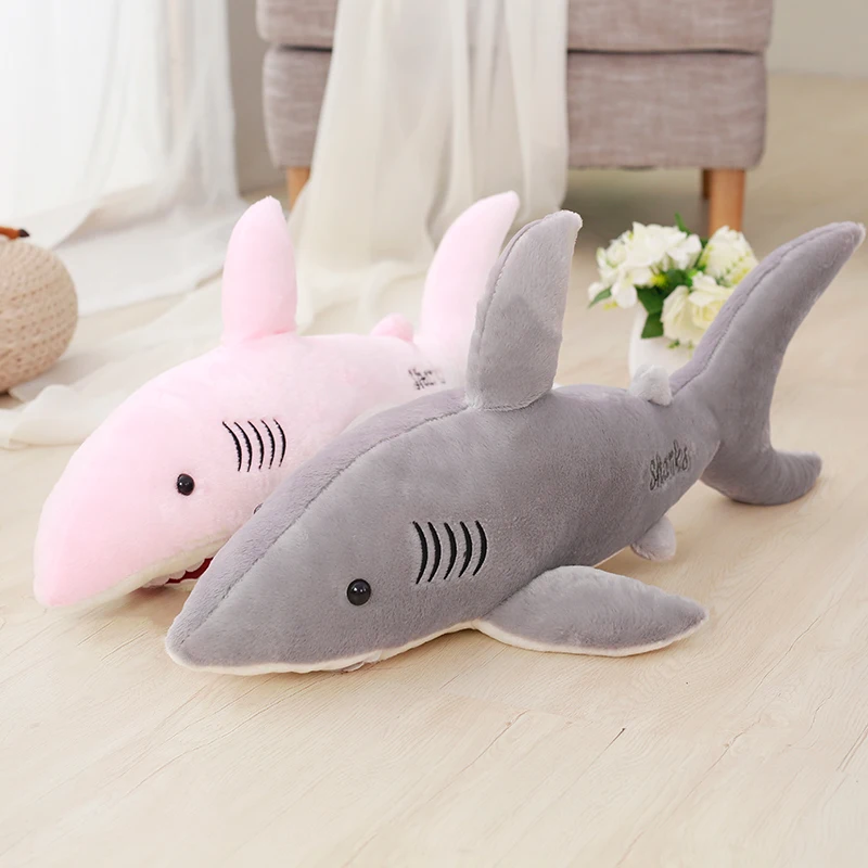 Серый/розовый акула плюшевые игрушки большие зубы реалистичные океан водные животные кукла-акула дети Huggable Plushie игрушка подарок на день рождения