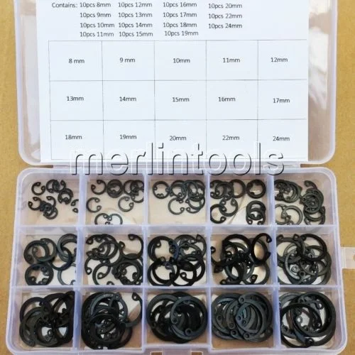 150Pcs 15 Kinds Steel Internal Circlip Retaining Ring Snap Ring