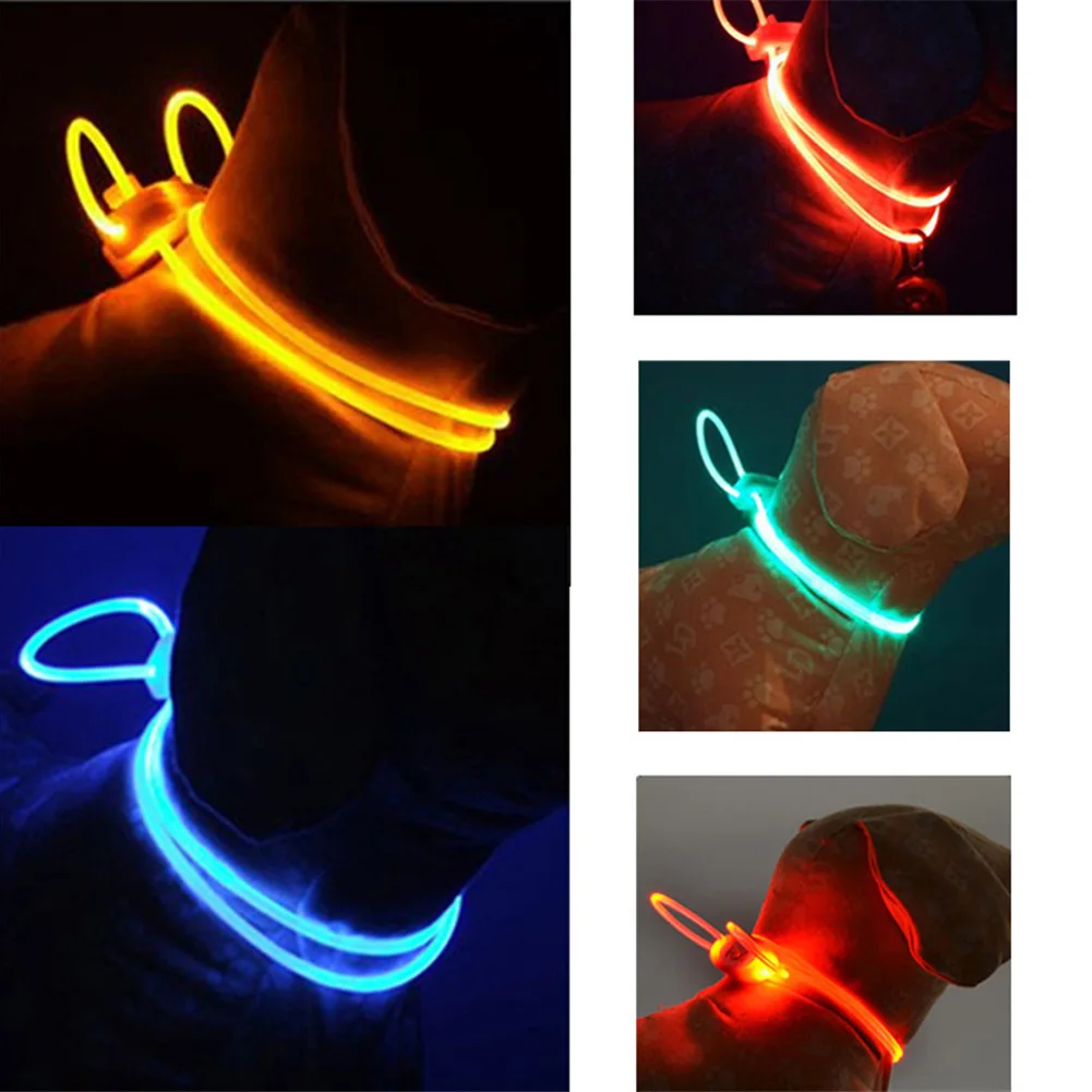 Светодиодный ошейник для домашних животных светящийся Регулируемый ошейник для домашних животных водостойкий мигающий свет