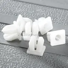 50Pcs 5mm Loch Auto Fastener Weiß Auto Kunststoff Push Niet Fender Clips Fender Bumper Tür Seite Rock Retainer universal