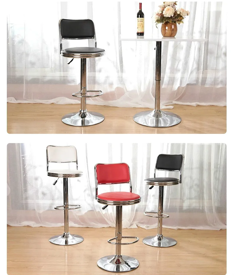 Simple Classic Design Bar Chair Adjustable Lifting Swivel Bar Stool Office Chair High Density Sponge Reception/Waiting Room