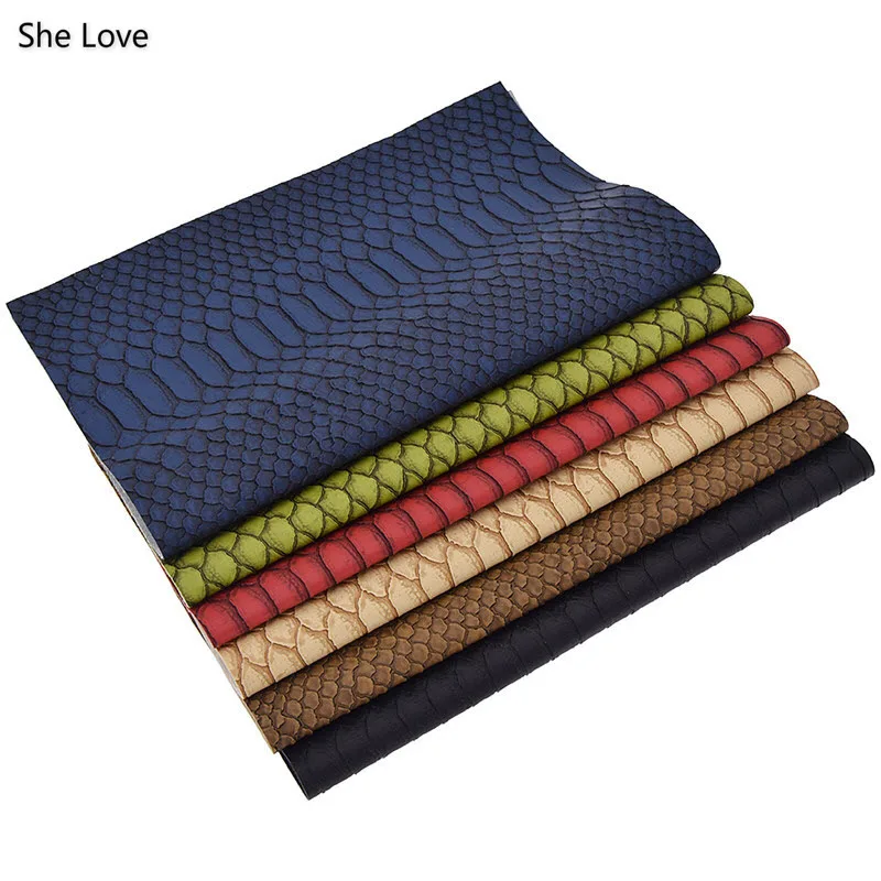 She Love A4 винтажная змеиная кожа узор кожаная ткань 29x21 см PU Лоскутная Ткань Сделай