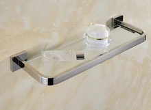 Edelstahl 304 bad glas regal rack bad dusche halter bad korb dusche saug wandregal