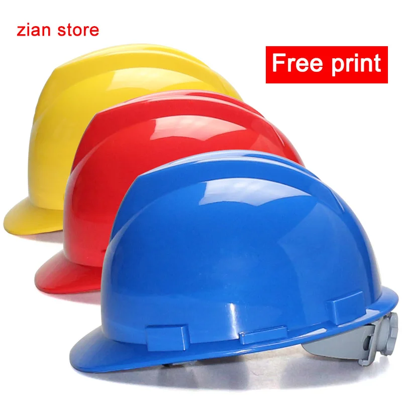 Safety Helmet Workplace Classic V Style Resistance Anti-Impact Multi-Color Optional Factory Transport Mine Free Printing