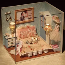 Деревянная кукла домашняя мебель Diy 3D деревянные Miniaturas собрать кукольный домик игрушки для детей подарки на день рождения