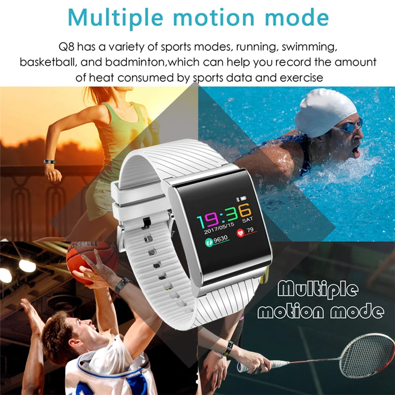 BANGWEI Smart Watch for Blood Pressure Blood Oxygen Heart Rate Detection Smartwatch with Color Screen OLED men woman Sport Watch