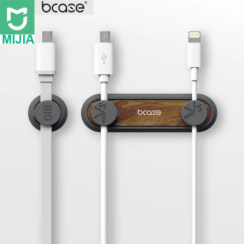 

Xiaomi Mijia TUP2 Magnetic Absorption Cable Clip Holder Compatibility Practical Magnetic Base Wood Texture for Smart Home