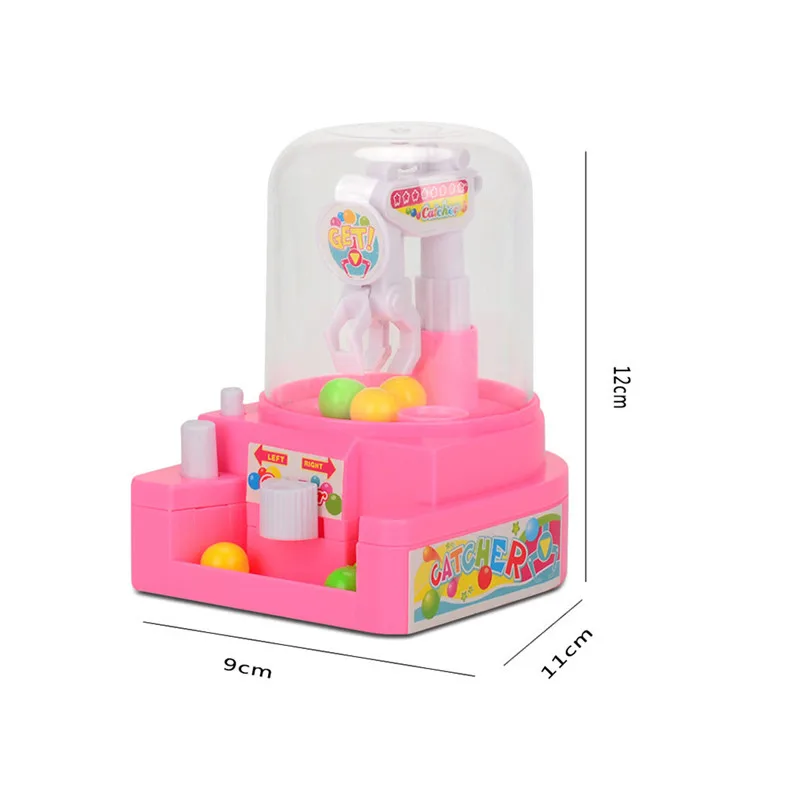 Mini Doll Machine Grab Ball Candy Catcher Gum Crane Kids Party Toys Role Play juguetes brinquedos oyuncak speelgoed  #4J19 (2)