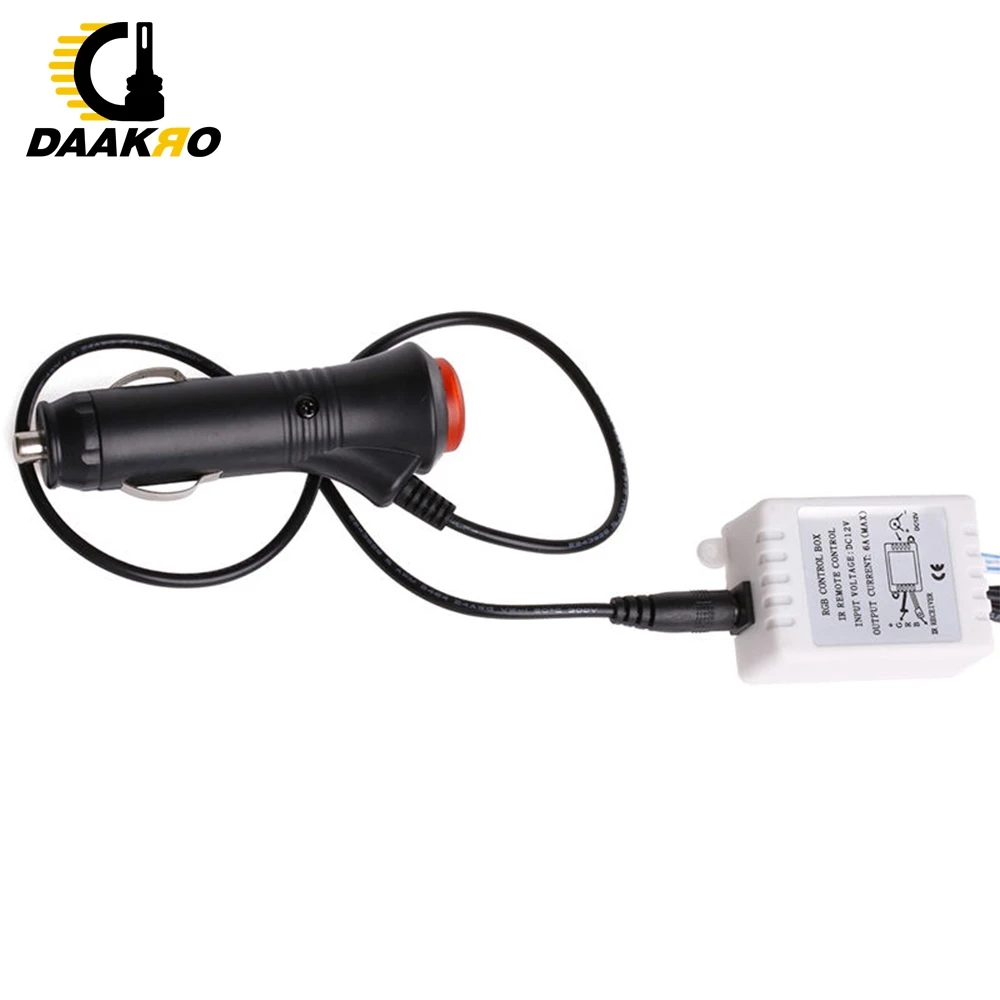  4pcs 5050 9 LED Remote Control Cigarette Lighter Colorful RGB Car Interior Floor Atmosphere Light S - 33018685103