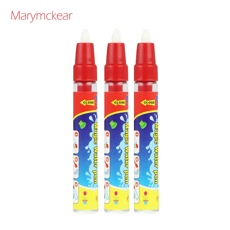 Magic Water Pen No Ink No Chemicals Drawing Pen for Water Painting Mat/Book Kids Educational Learning Tool in Red/ Blue 2 Size 20