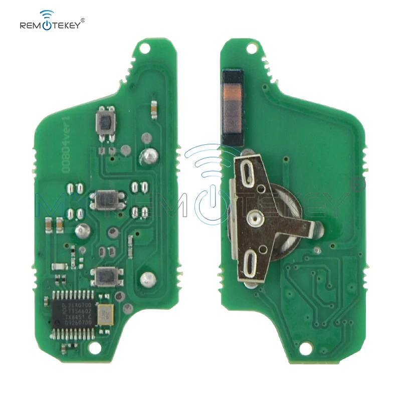 Remtekey 2 шт. CE0523 3 кнопки средний ствол для peugeot ключ для ключ Citroen спросить 433 МГц ID46-PCF7941 VA2 флип дистанционный ключ для автомобиля