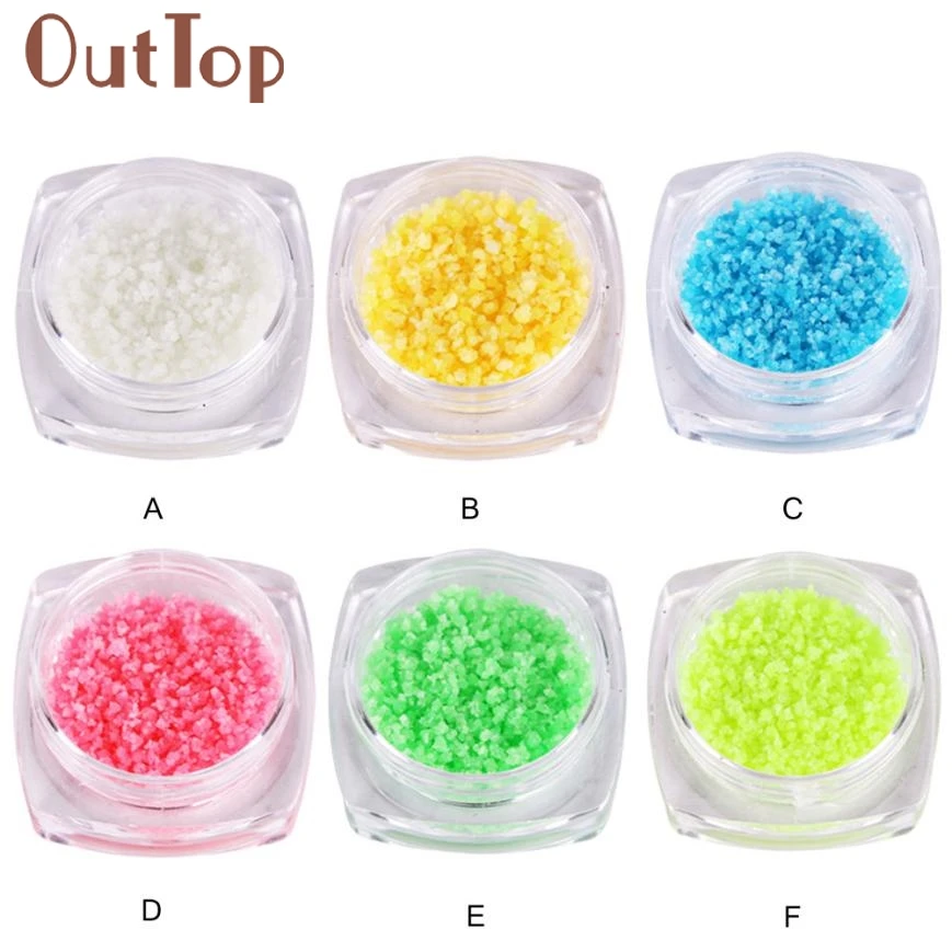 

2019 Newly 6 Colors Series of Fluorescent Neon Luminous Gel Nail Decoration for Glow in Dark Levert Dropshipping 30p1222